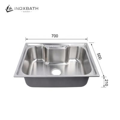 China Without Undermount Long Kitchen Faucet Custom Sink Faucet 304/201 Handmade Stainless Steel Sink for sale