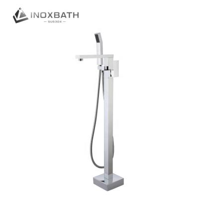 China Modern Popular Luxury Hotel Free Standing Bathroom Floor Mount Product Contemporary Tub Shower Mixer for sale