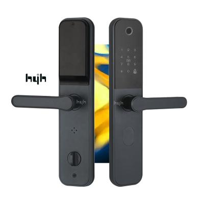 China Guangdong-hyh 2021 Aluminum Alloy Fingerprint Digital Smart Door Lock Set With Anti-theft Home Security Password App Master Door Lock for sale