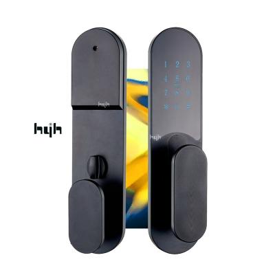 China Aluminum Alloy Entry Side Door Lock Double Set Smart Door Lock Gold Digital TT App Control Smart Door Lock For House for sale