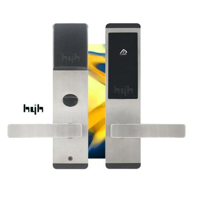 China Guangdong-hyh Stainless Steel Hardware Handle Smart Hotel Electronic Door Lock, Locking Smart Door Lock With Rfid Smart Card Reader for sale