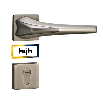 China Luxury home/apartment/hotel hardware/villa Guangdong-hyh set and handles and so on Chinese black interior double door lock door handle key lock mortise set and handles for sale