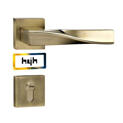 China Home/apartment/hotel hardware/Guangdong-hyh villa and so on Foshan door entry handle lock for double lever wood door door locks and handles with key for sale