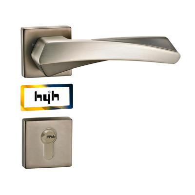 China Luxury Home/Apartment/Hotel Hardware/Guangdong-hyh villa lock and so on Lever Handle Door Mortise Entry Set Brush Gold Rosette Door Lock Set for sale