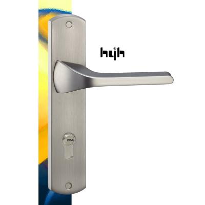 China Luxury Bathroom Rose Zinc Door Lock Italy home/apartment/hotel hardware/villa Guangdong-hyh and so on without Kuwait lever door handle key lock with plate for sale