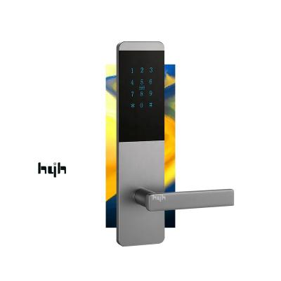 China Digital Silver Standard House Guangdong-hyh Material Aluminum Alloy Electronic Card Code Security Rfid Smart Door Lock for sale