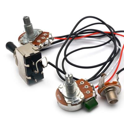 China 3 Way Electric Guitar Wiring Pickup 500K Prewired Pots 3 Way Inverter Two Way Big For LP Electric Guitarra for sale