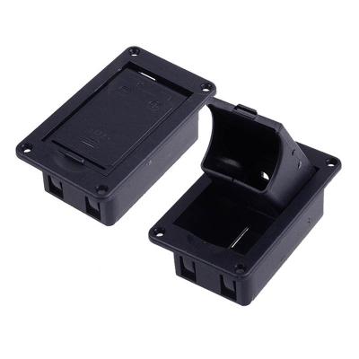 China GUITAR Flip Style Battery Box 69x41mm 9V 6F22 Battery Holder Case Box Cover For Guitar Bass Pickup Parts Black for sale