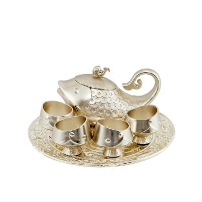 China Viable European style luxury small coffee cup set popular British style cup INS teapot and afternoon cup set for sale