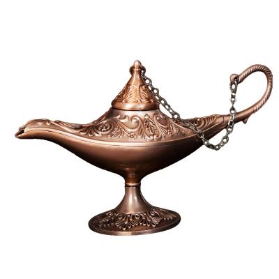 China India OEM Customized Arabic Metal Zinc Alloy Censer Wishing Aladdin Lamp Business Gifts for sale