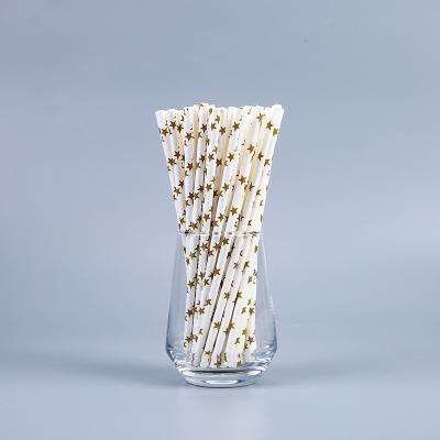 China Disposable Paper Straws Star Drinking Straw Christmas Wedding Favors Party Celebration Decorations for sale