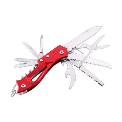 China A21-J5011AL1 Multi Functional Multi Knife Stainless Steel Pocket Knife (Red) for sale