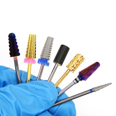 China Remove Acrylic/Gel Set Multiple Nail Drill Bits To Remove Gel To Nail Portable Diamond Drill Set for sale