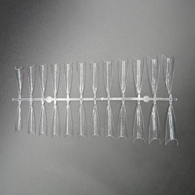 China Nail Art Salon 2022 Nails 500pcs/bag Wholesale Clear/New Long French Nail Stiletto Tips Natural False Artificial Nails for sale