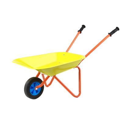 China Factory Price Custom Outdoor Metal Kids Garden Metal Stainless Steel Wheel Mini Wheelbarrow for sale