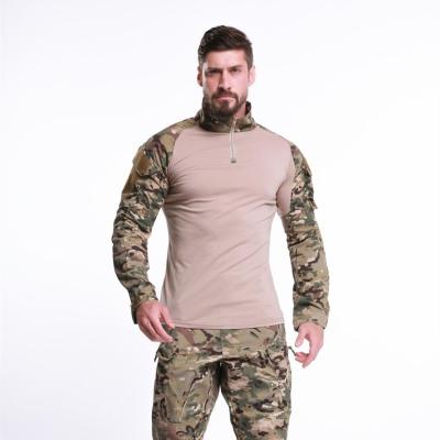 China High Quality Men's Breathable Camouflage Frog Tactical Suit Combat Shirt Outdoor Military Camouflage Training Jogging Suits for sale