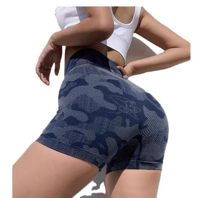 China Camouflage Breathable Women Gym Sports Running Summer Workout Yoga Plus Size Camouflage Women's Shorts for sale