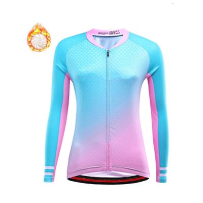 China Other Winter Women Cycling Thermal Warm Windproof Cycling Jacket Ciclismo Anti-sweat Jacket Fleece Cycling Bicycle Cycling Tank Tops for sale