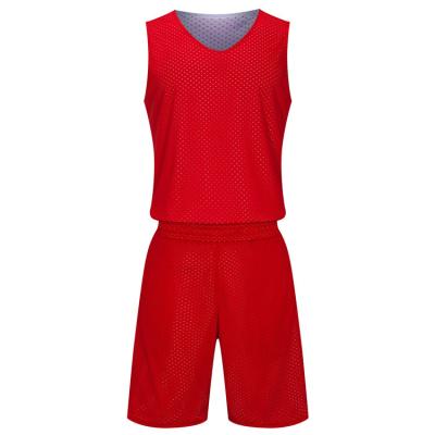 China Breathable Summer Basketball Double Sided Tracksuit Set Breathable Men's Basketball Tank Top for sale