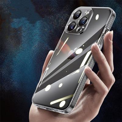 China Fanshion High Quality Clear Phone Case For iPhone 13 Pro Max Shockproof Transparent Anti-Slip Rugged Shield Button Design Phone Cover for sale