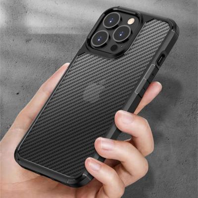 China Fanshion High Carbon Fiber Protective Case For iPhone 13 Pro Max Shockproof Luxury Armor Back Cover For Apple iPhone 12 Pro Max Series for sale