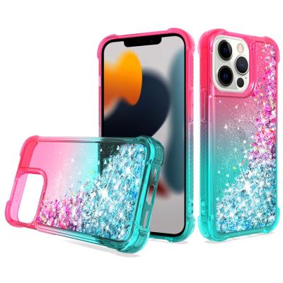 China Anti-fall for Samsung Note20 s20 ultra Note10 A11 A21 quicksand water bumper cover glitter shockproof mobile phone cover transparent for sale