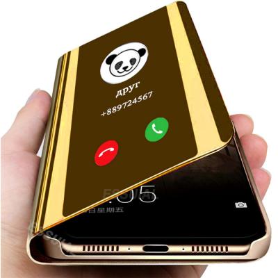 China Mirror Shockproof Smart Stand Design Holder Screen Window Camera Protective Cell Magnetic Cell Phone Case For Xiaomi Redmi Note 11 for sale