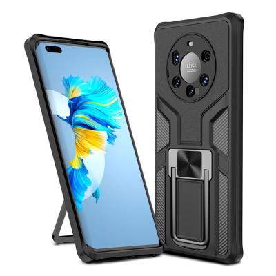 China Hot Sale 2 Armor Cover Case Full In 1 Magnetic Armor Cell Phone Case For Huawei Mate 40 E Pro+ P40 Anti-drop Cell Phone Cover Car Kickstand Nova 8 for sale