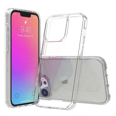 China Anti-drop Crystal Clear Hybrid 2 in 1 Cell Phone Cover Cases for iPhone 13 Back Shell for sale