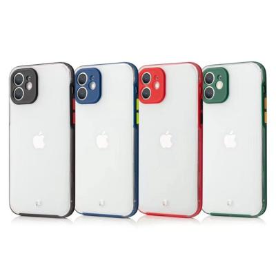 China 2021 New Design Colorful Button Shockproof Clear Soft Clear Back Cover Phone Case For iPhone 13 13 Pro 12 11 6 7 8 X XR XS for sale