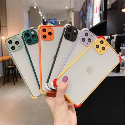 China Shockproof Colorful TPU Transparent PC Back Cover Phone Case Shockproof For iPhone 13 13 pro 12 12 mini 11 6 7 8 X XS XR for sale