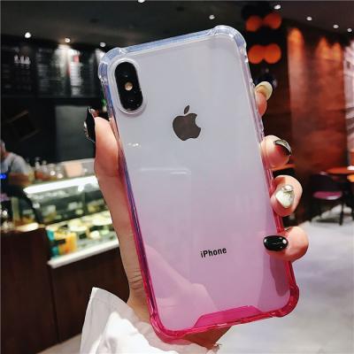 China Clear Acrylic Gradient Shockproof Shockproof Color Back Cover Phone Case For iPhone 13 13 pro 12 11 6 7 8 X XS XR for sale