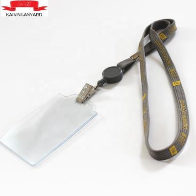 China Show PK lanyard with ID card holder, tubular polyester with silkscreen printing neck lanyard for sale