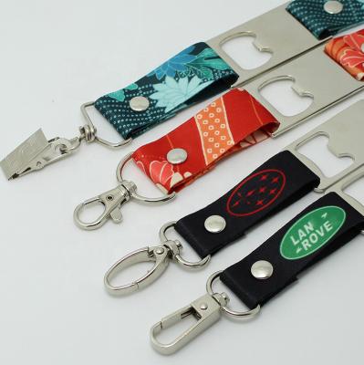 China Hot Show Sale Neck Lanyard With Beer Opener Neck Strap With Bottle Holder for sale