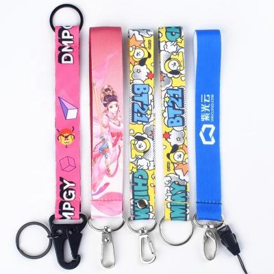 China Promotional Show Wrist Lanyard /short key chain with custom logo. for sale