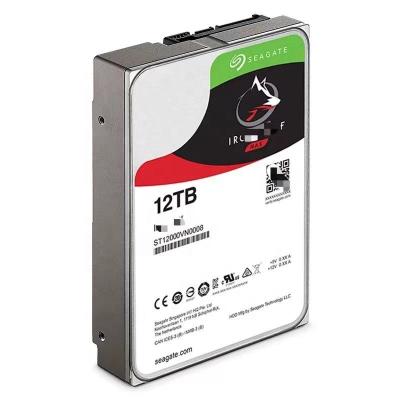 China Original Wolf NAS HDD 12TB 7200RPM SATA 6Gbps 256MB Hdd Iron Stash ST12000VN0008 New 3.5 inch Internal Hard Drive for sale