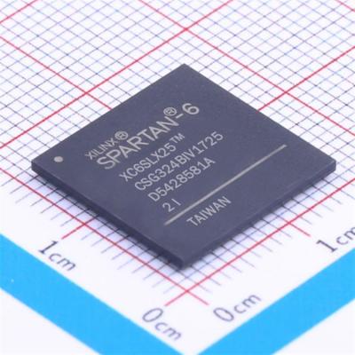 China Newest XC6SLX25 IC Chip Series Field Programmable Gate IC FPGA 226 I/O 324CSBGA XC6SLX25-2CSG324I 72MHz for sale