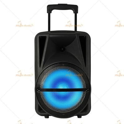 China Plastic Portable Outdoor Active Speakers with Trolley , Wireless PA Speakers for sale