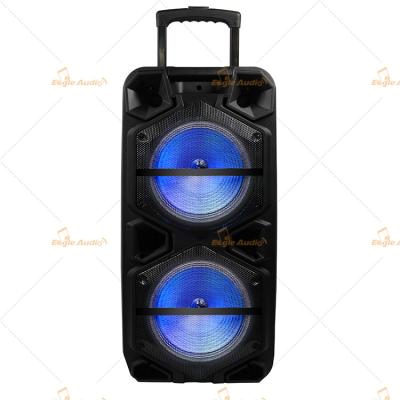 China DJ Speaker Boxes Cabinets Wireless , Double 10 Inch Speaker Box Enclosure for sale