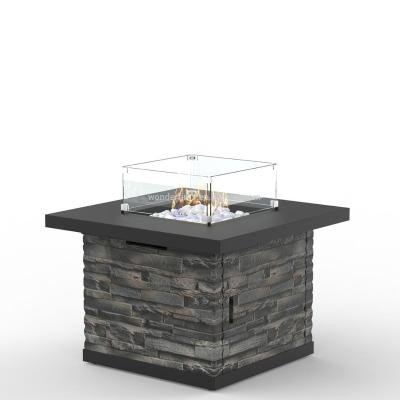 China Outdoor Contemporary Garden Fireplace Furniture Gas Fire Pit Table for sale