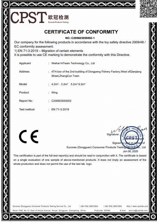 CE - Weihai Hiteam Technology Co.,Ltd