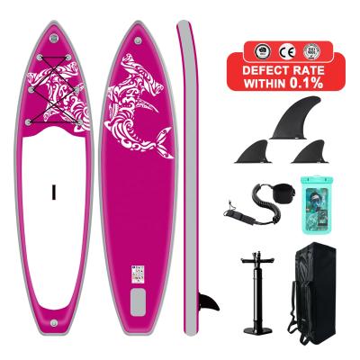 China OEM Unisex Pink Custom Dot Drop Up Paddle Board Fiberglass Inflatable SUP Paddle Boards Stand for sale