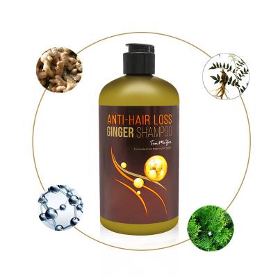 China Custom 100% Private Label Natural Organic Hair Care Oil Control Ginger Shampoo Nourishing Fluffy Regenerating Hair Loss Anti Loss Prevention for sale