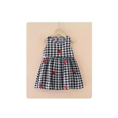 China Good Quality 100% Breathable Modern Viscose Fiber Sleeveless Girl Summer Dress for sale