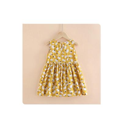 China Late Summer Breathable Baby Dresses Flower Tutu Skirt Cute Little Girl Clothes Fashionable Outfits With Pearl Decoration for sale