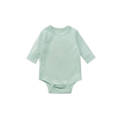 China 100% cotton factory wholesale low price baby rompers plain onesie cotton baby jumpsuit newborn baby for sale