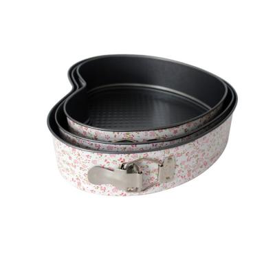 China Professional Disposable Thick Baking Ware Loop Mold Carbon Steel Ceramic Bakeware With Lid And Set for sale