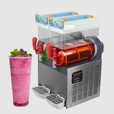 China food & Beverage Factory Free Shipping To USA Tax Included 15Lx2 Tanks Commercial Frozen Beverage Slurpee Machine/Ice Slush Machine/Margarita Machine for sale