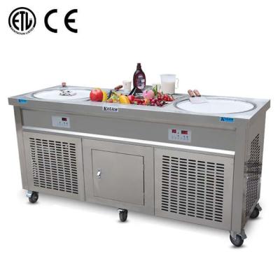 China Snack Factory Free Shipping To USA Tax Included 10 Tank Thai Ice Roll Machine Thailand Roll Prechilling Ice Cream Topping Machine for sale