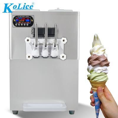 China Snack Factory Table Top 3 Flavors Soft Ice Cream Machine / Ice Cream Machine Soft Serve Ice Cream Machine for sale